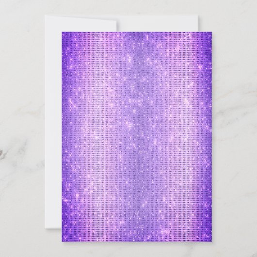 Violet Rozen Jurk Sequins Sweet 16 Kaart (Achterkant)