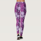 Violet Rozen Patroon Leggings (Achterkant)