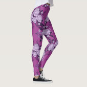 Violet Rozen Patroon Leggings (Rechts)