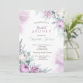 Violet Rozen Polka Dots Vrijgezellenfeest Kaart (Staand voorkant)