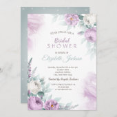 Violet Rozen Polka Dots Vrijgezellenfeest Kaart (Voorkant / Achterkant)