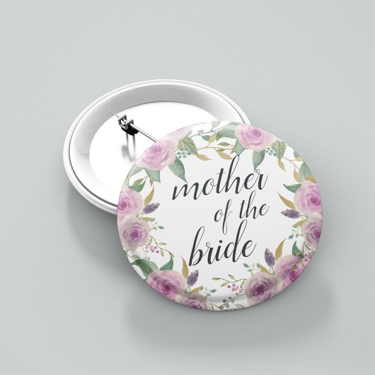 Violet & Sage Moeder van de Bride Ronde Button 5,7 Cm