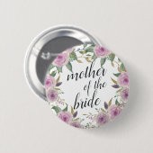 Violet & Sage Moeder van de Bride Ronde Button 5,7 Cm (Voorkant /achterkant)