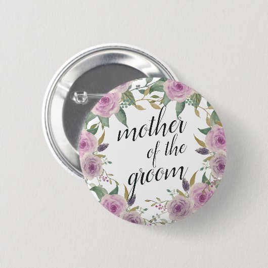 Violet & Sage Moeder van de Groom Ronde Button 5,7 Cm (Voorkant /achterkant)
