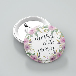 Violet & Sage Moeder van de Groom Ronde Button 5,7 Cm