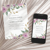Violet & Sage Rehearsal Dinner Invitation Kaart