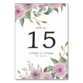 Violet & Sage Tafelnummerkaart Kaart (Voorkant)