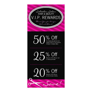 Violet Salon Coupons Reclamekaart