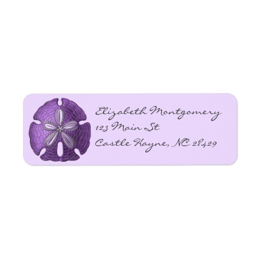 Violet Sand Dollar Labels (Voorkant)