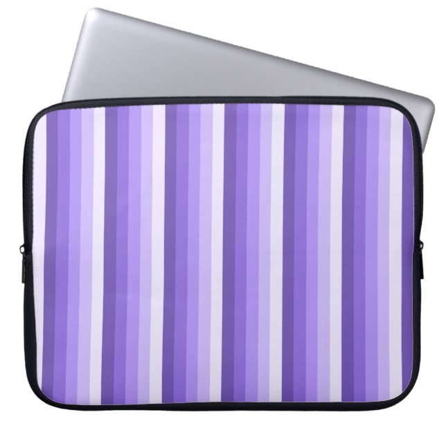 Violet schaduwstrepen laptop sleeve (Voorkant)