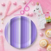 Violet schaduwstrepen papieren bordje (Feest)