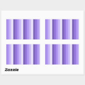Violet schaduwstrepen rechthoekige sticker (Vel)
