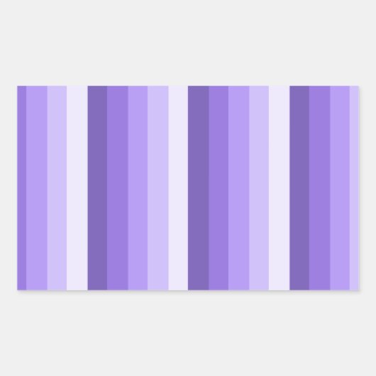 Violet schaduwstrepen rechthoekige sticker (Voorkant)