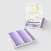 Violet schaduwstrepen stenen onderzetter (Zijkant)