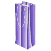 Violet schaduwstrepen wijn cadeautas (Achterkant Gekanteld)