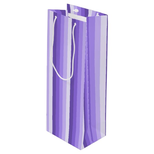 Violet schaduwstrepen wijn cadeautas (Voorkant Gekanteld)