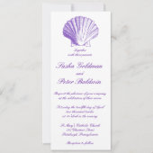 Violet Sea Shells Weddenschap Kaart (Voorkant)