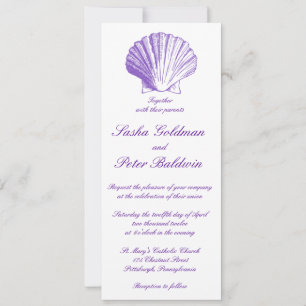 Violet Sea Shells Weddenschap Kaart