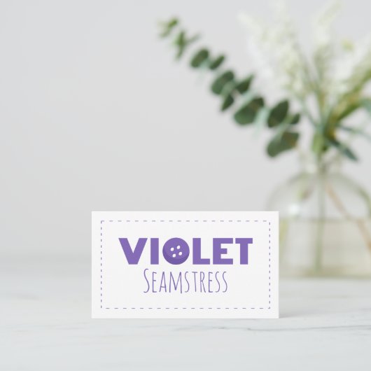 Violet Seamstress Visitekaartje (Staand voorkant)