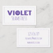 Violet Seamstress Visitekaartje (Voorkant / Achterkant)