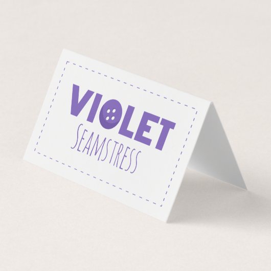 Violet Seamstress Visitekaartje (Voorkant)