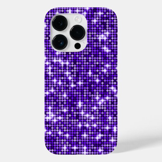 Violet Sequins Telefoon Case (Achterkant)