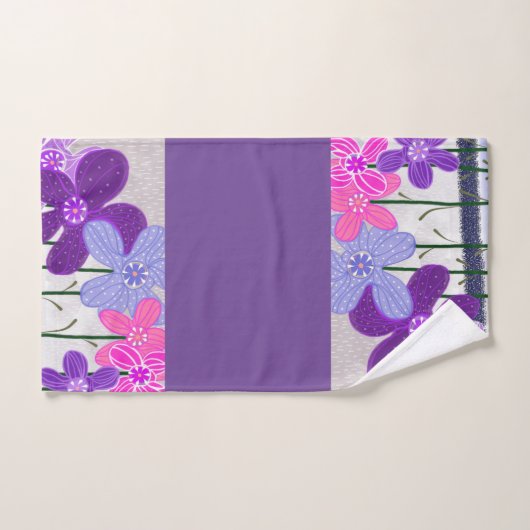 Violet set Handdoekbad met Bloemen Bad Handdoek (Handdoek)