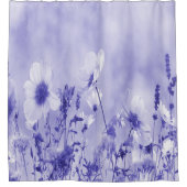Violet Shaded Wild Flowers Douchegordijn (Voorkant)