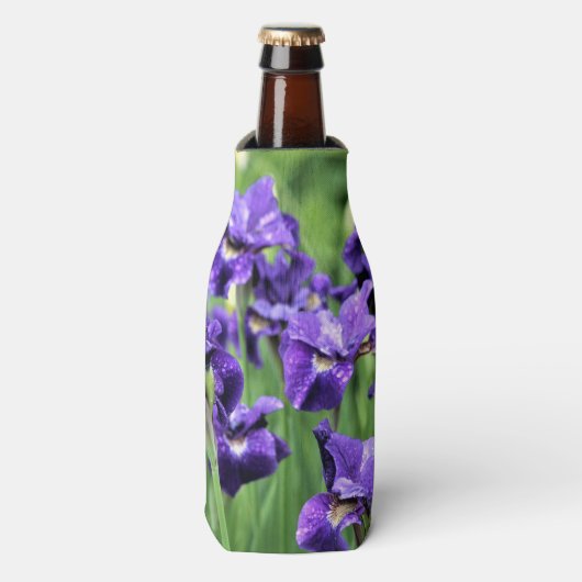 Violet Siberische Iris, broer van Ceasar Flesjeskoeler (Fles Voorkant)