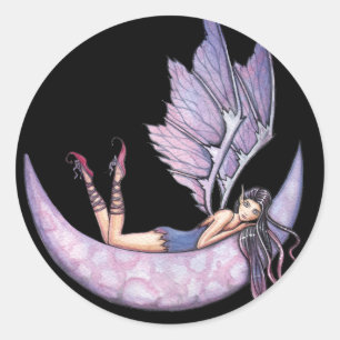 Violet Sieraarstickers door Molly Harrison Ronde Sticker