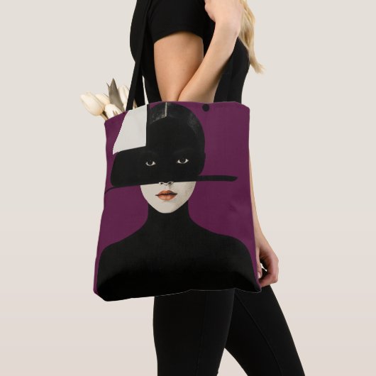Violet Silence – Abstract Goddess Art Tote Bag (Dichtbij)