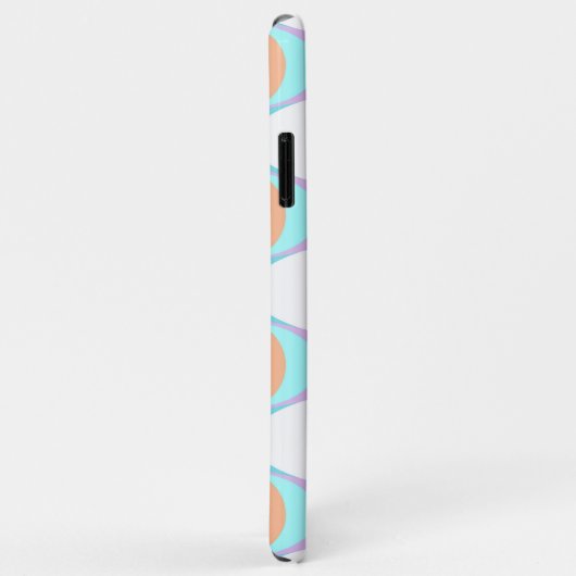 Violet Sinaasappel Aqua Blue Midcentury Waves Patr Case-Mate iPhone Case (Achterkant/rechts)