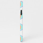 Violet Sinaasappel Aqua Blue Midcentury Waves Patr iPhone Hoesje (Rechterkant)