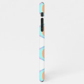 Violet Sinaasappel Aqua Blue Midcentury Waves Patr iPhone Hoesje (Linkerkant)