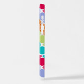 Violet Sinaasappel Roze Aqua Midcentury Circles Pa iPhone Hoesje (Linkerkant)