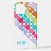 Violet Sinaasappel Roze Aqua Midcentury Circles Pa iPhone Hoesje (Achterkant)