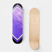 Violet Skies Clouds Paars zwart  dek Persoonlijk Skateboard (Voorkant)