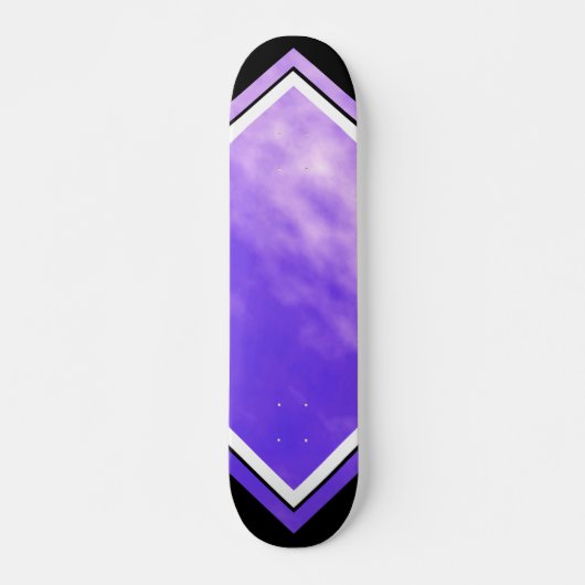 Violet Skies Clouds Paars zwart  dek Persoonlijk Skateboard (Voorkant)