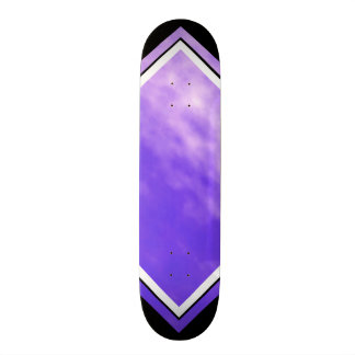 Violet Skies Clouds Paars zwart  dek Persoonlijk Skateboard