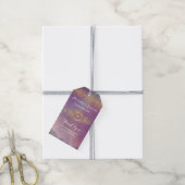 Violet Sky Gold Moon Cadeaulabel (Met Touw)