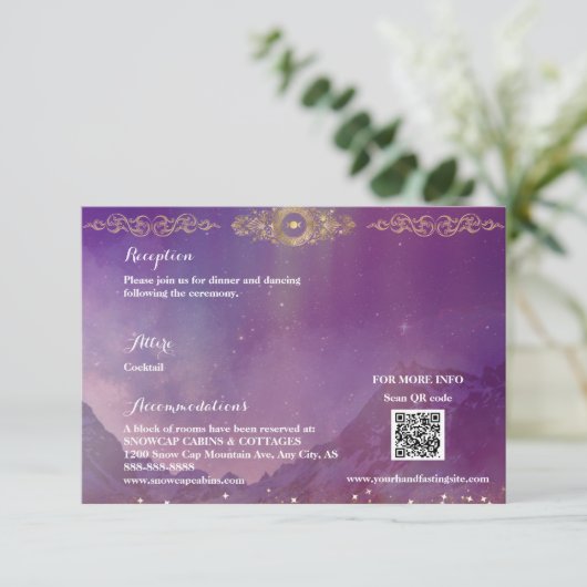 Violet Sky Gold Moon Enclosure Kaart (Staand voorkant)