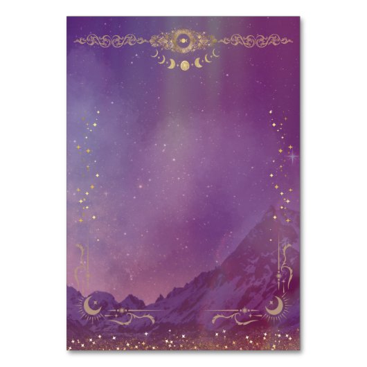 Violet Sky Gold Moon Kaart (Achterkant)