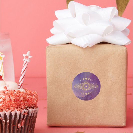 Violet Sky Gold Moon Stickers (Feest)