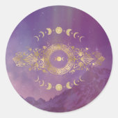 Violet Sky Gold Moon Stickers (Voorkant)