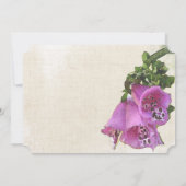 Violet Snapdragon Waterverf Vintage Wedding Kaart (Achterkant)