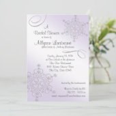 Violet Snowflake-Vrijgezellenfeest Kaart (Staand voorkant)