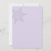 Violet Snowflake-Vrijgezellenfeest Kaart (Achterkant)