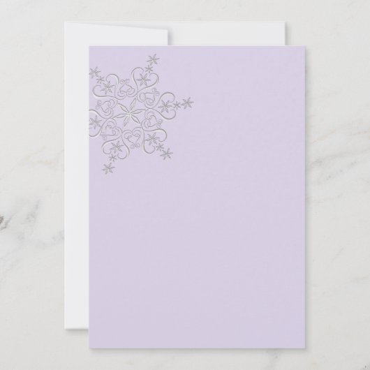 Violet Snowflake-Vrijgezellenfeest Kaart (Achterkant)
