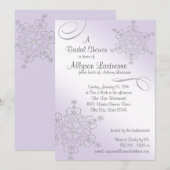 Violet Snowflake-Vrijgezellenfeest Kaart (Voorkant / Achterkant)