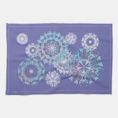 Violet Snowflakes Kitchen Towels Theedoek (Horizontaal)